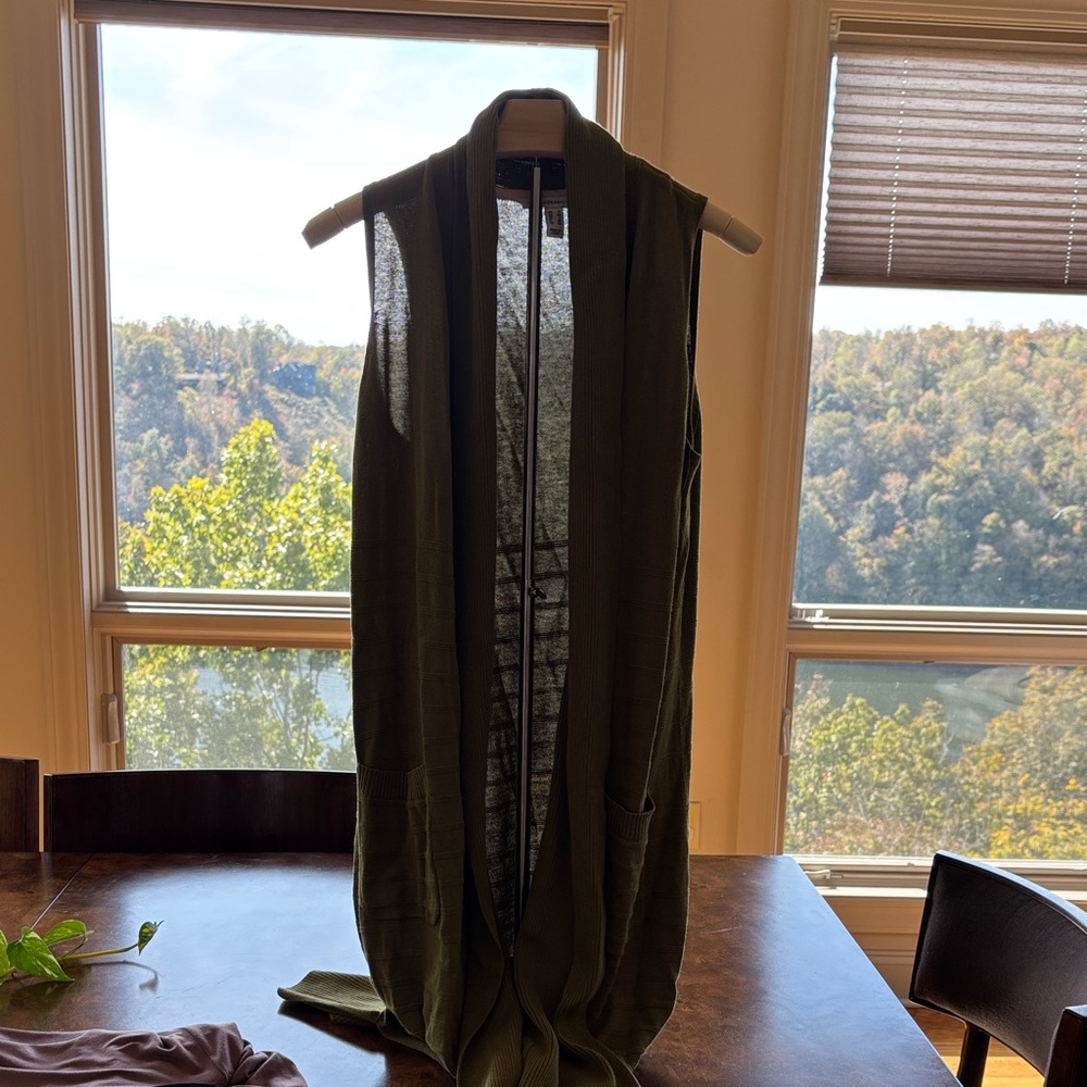 Isaac Mizrahi Olive Green Vest